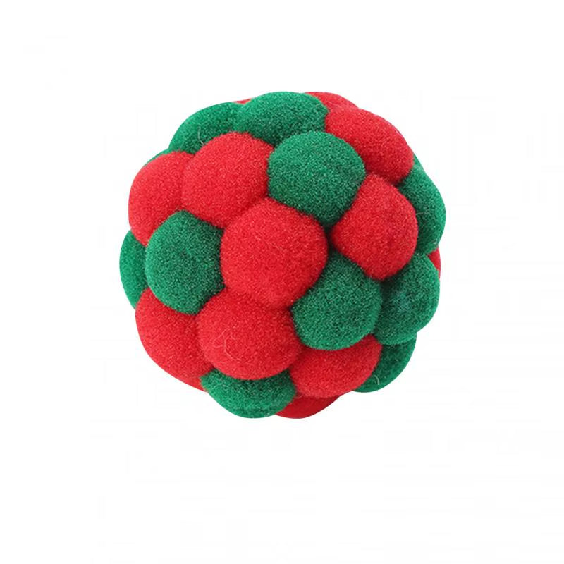 Bell Ball Cat Cat Toy Bouncy Ball Kitten Interactive Toy Plush Ball Planet Toy Cat Training with Bell Ring Playing Chew Balls