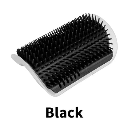 Cat Corner Brush Comb Massager for Cat Arch Plastic Scratcher Remove Hair Comb Grooming with Catnip Cat Self Cleaning Supply