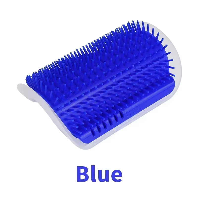 Cat Corner Brush Comb Massager for Cat Arch Plastic Scratcher Remove Hair Comb Grooming with Catnip Cat Self Cleaning Supply