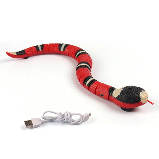 Automatic Cat Toys Interactive Smart Sensing Snake Teasetoys for Cats USB Charging Cat Accessories for Pet Cats Game Play To