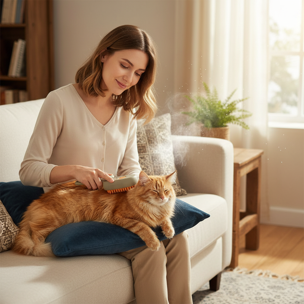 1~2pcs Steam Pet Brush 3-in-1 Massage Dog Steamy Brush Spray Beauty Tangled and Loose Hair Removal Cats Grooming Comb Dogs